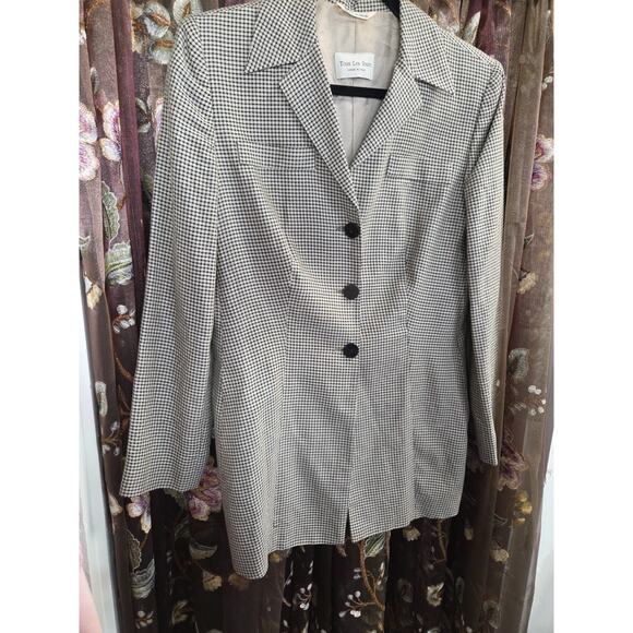 Vintage Tous Les Jours Blazer Vintage Linen Silk Blend Size 8 US Cinq A Sept - Picture 8 of 16